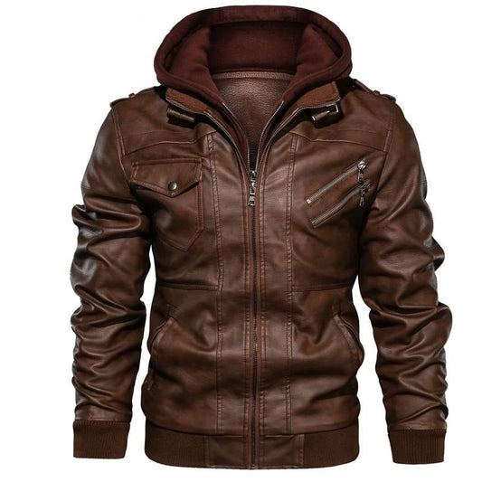 Men's Faux Leather Biker Jacket – Dane