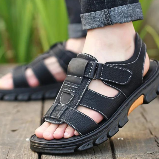 Orthopaedic men's leather sandals – Thijs