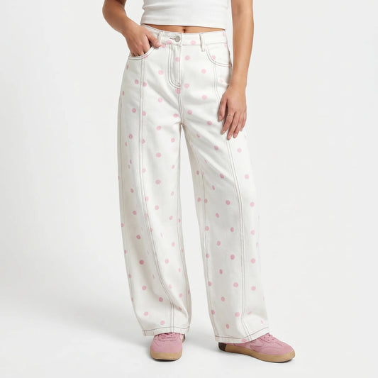 High-Waisted Barrel Trousers - Sophia