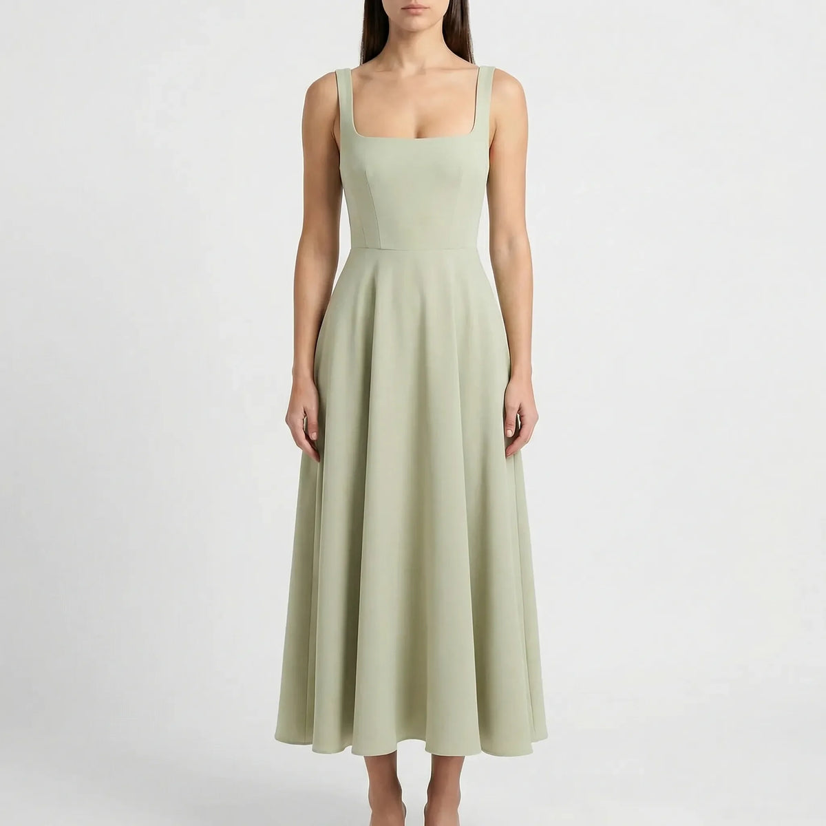 High-Waisted Midi Dress - Sofie