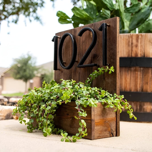 Modern Black House Numbers with Floating Design – Numbré