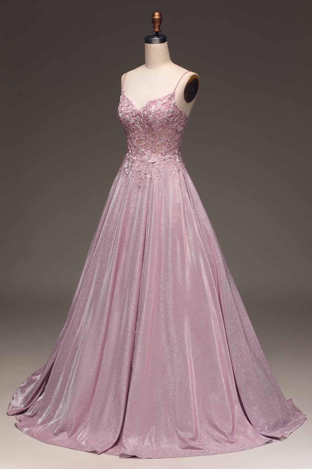 Glistening Blush A-Line Ballgown - Clara