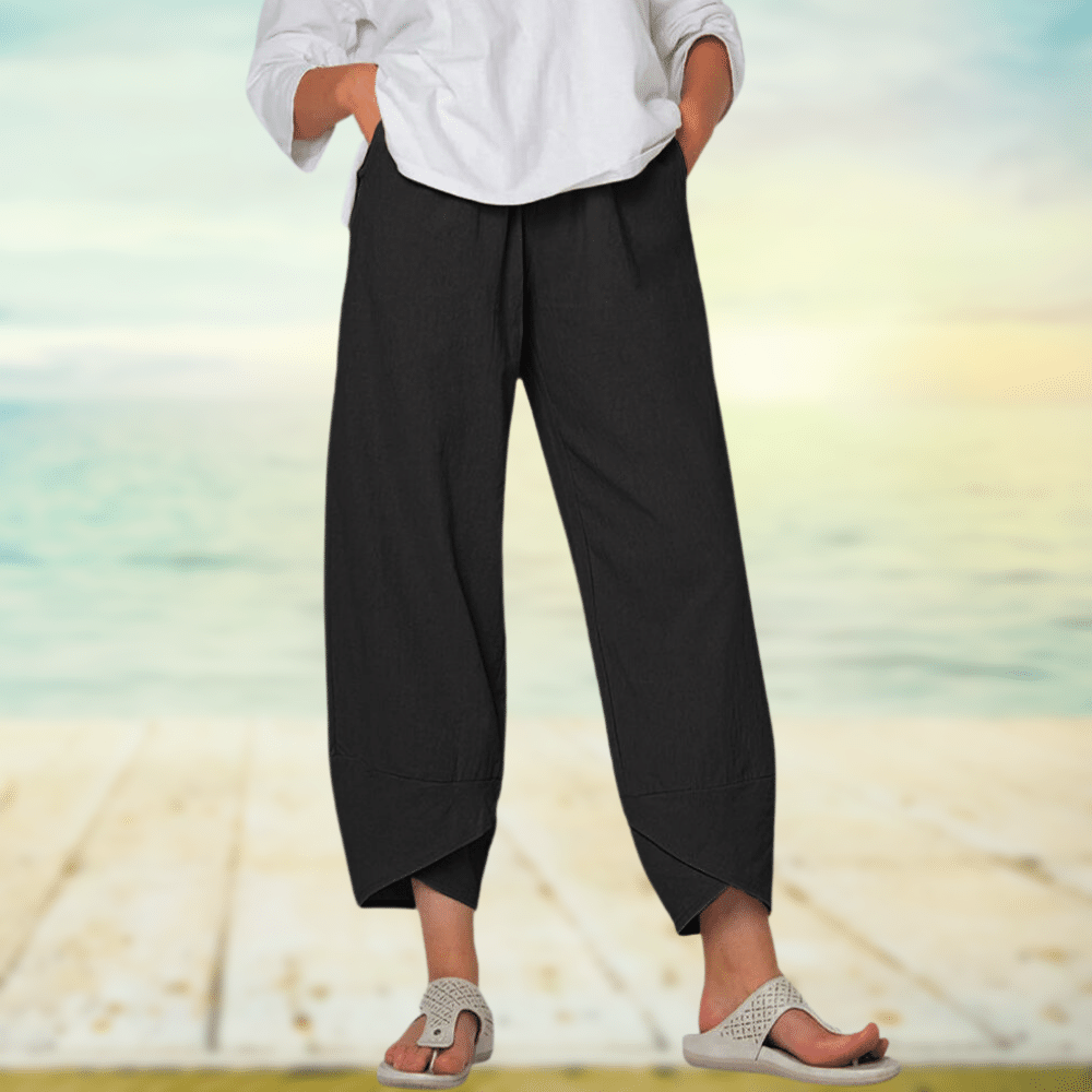 Light cotton trousers with elastic waistband β Mila