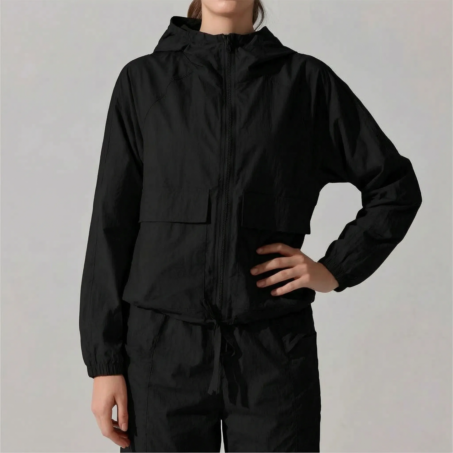 Lightweight Hooded Sports Jacket - Sonia