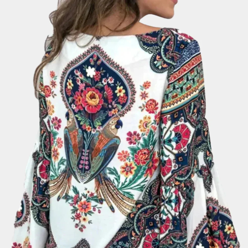 Airy ladies' summer blouse with floral print – Isabelle
