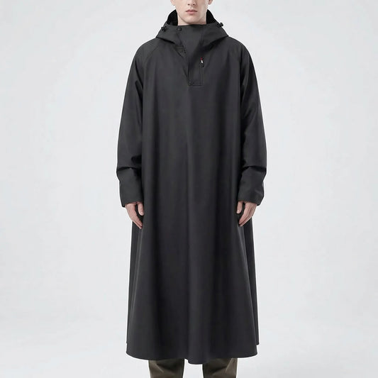 Long Hooded Riding Rain Jacket - Drizlecape