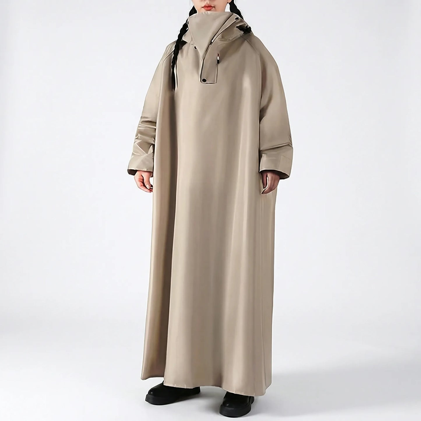 Long Hooded Riding Rain Jacket - Drizlecape