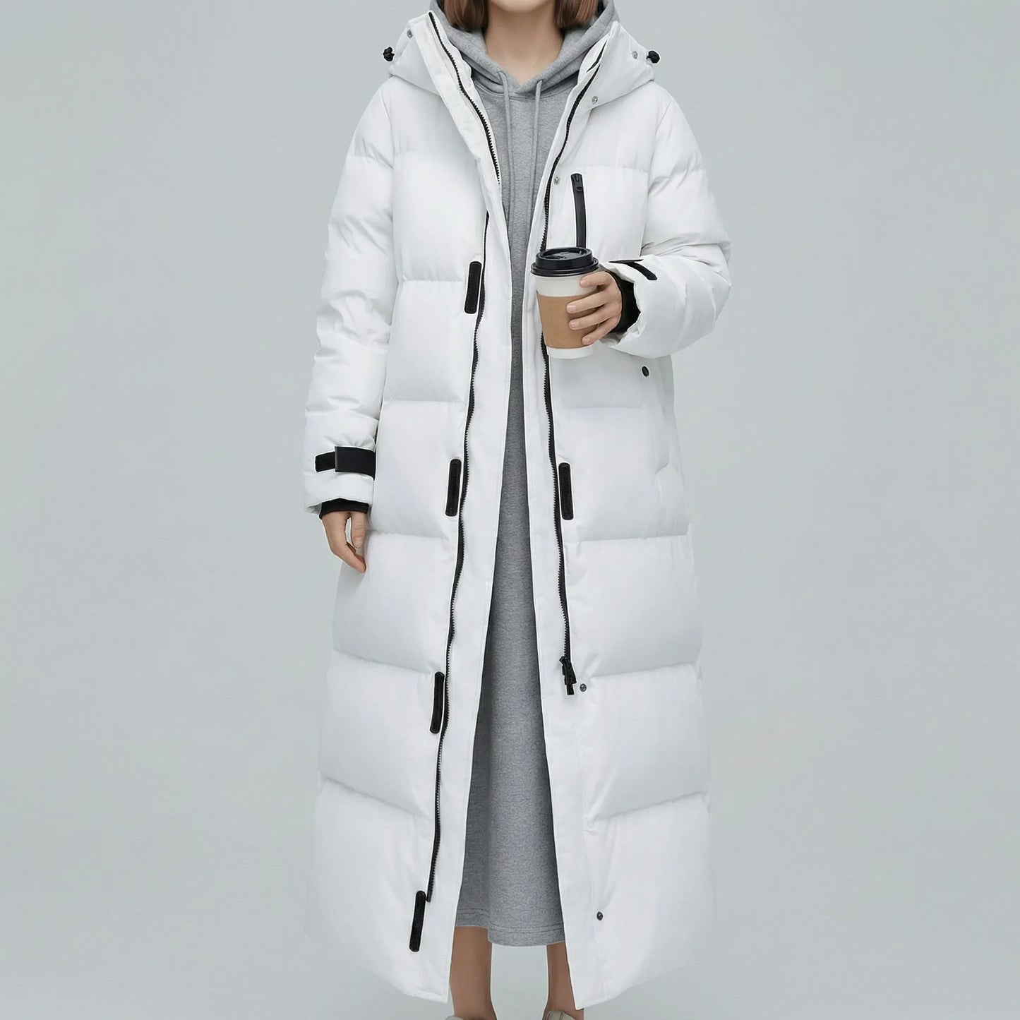 Long Ladies Puffer Coat - Samantha