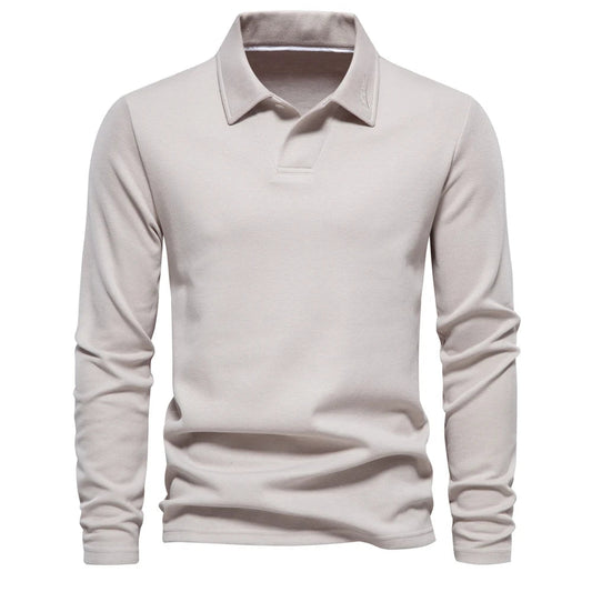 Long Sleeve Turn-Down Collar Polo - Carlton