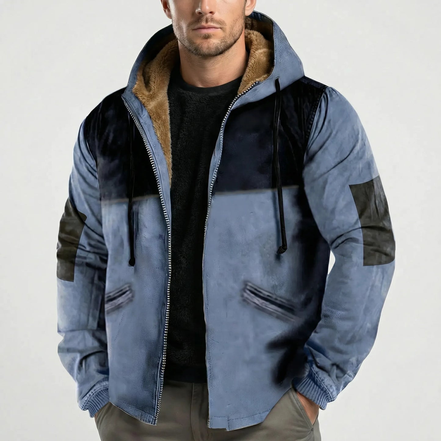 Men's Straight-Cut Hooded Jacket - Rasmus