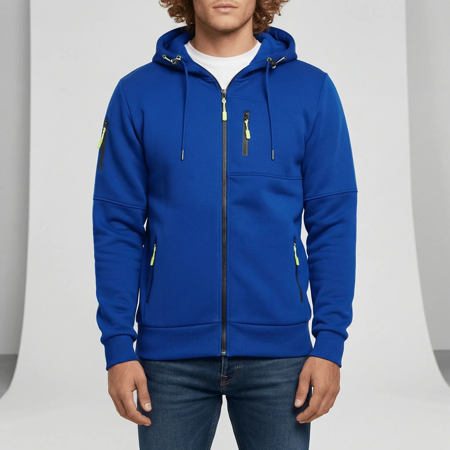 Men's Zip-Up Hooded Sweatshirt - Noel