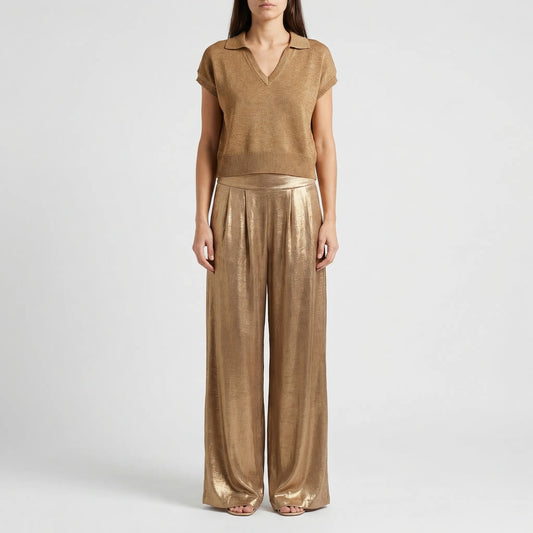 Metallic Shimmer Co-Ord Set For Women - Leigh