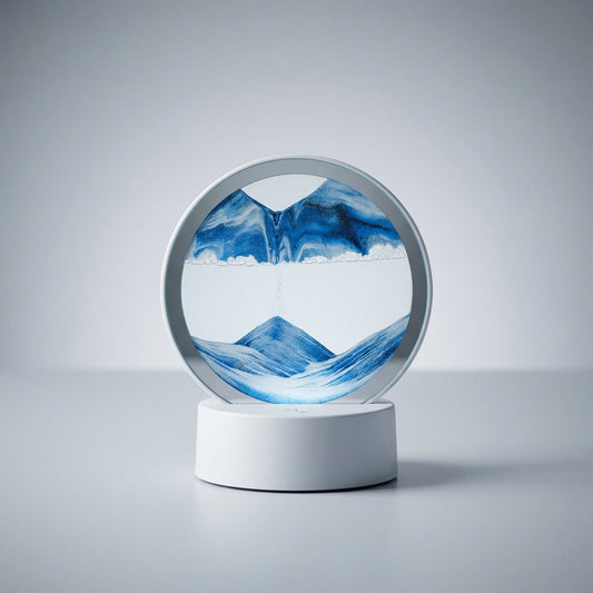 Modern Circular Sand Art Lamp - AquaDrift