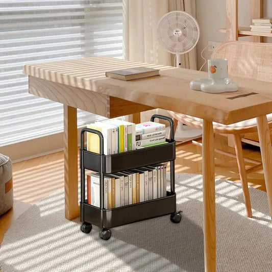 Mobile Bookshelf Trolley with Wheels - Rollit