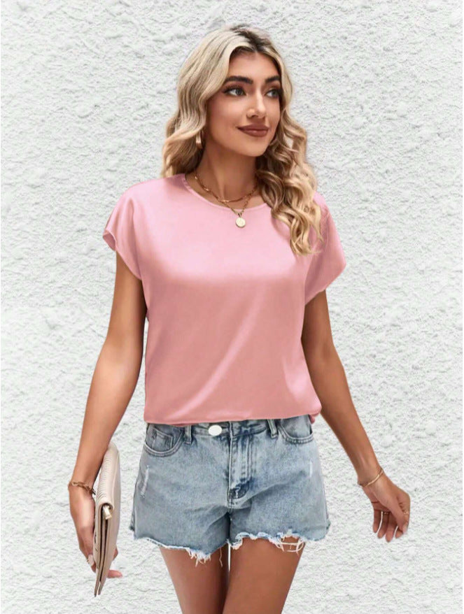 Stylish women's batwing sleeve top with a round neck – Milena