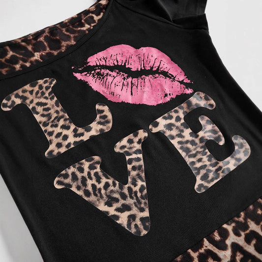 Trendy Women's Off-Shoulder Shirt with Leopard Print - Zaria