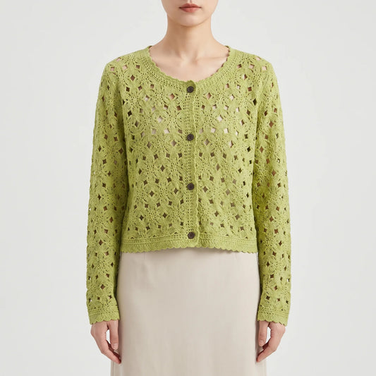 Openwork Crochet Cardigan - Lorena