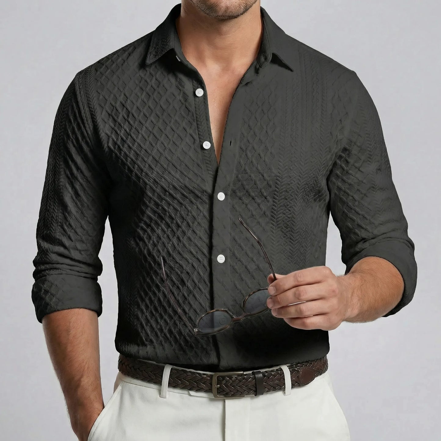 Patterned Regular-Fit Mens Shirt - Ian