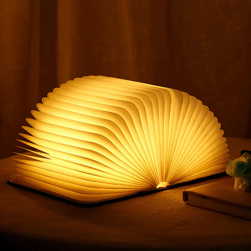 Folding Book Lamp with Warm LED Lighting - StoryGlow