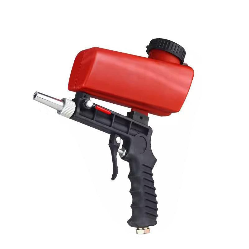 Portable handheld pneumatic sandblasting gun