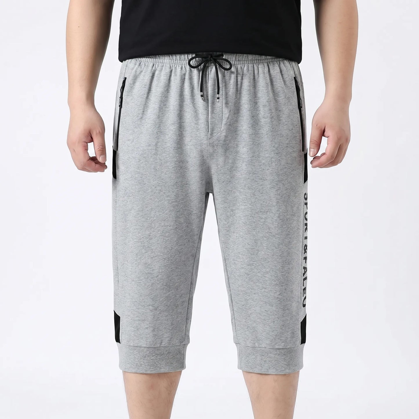 Plus Size Elastic Waist Sport Shorts - Randal
