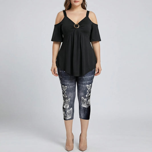 Plus Size Two-Piece Casual Set - Linda