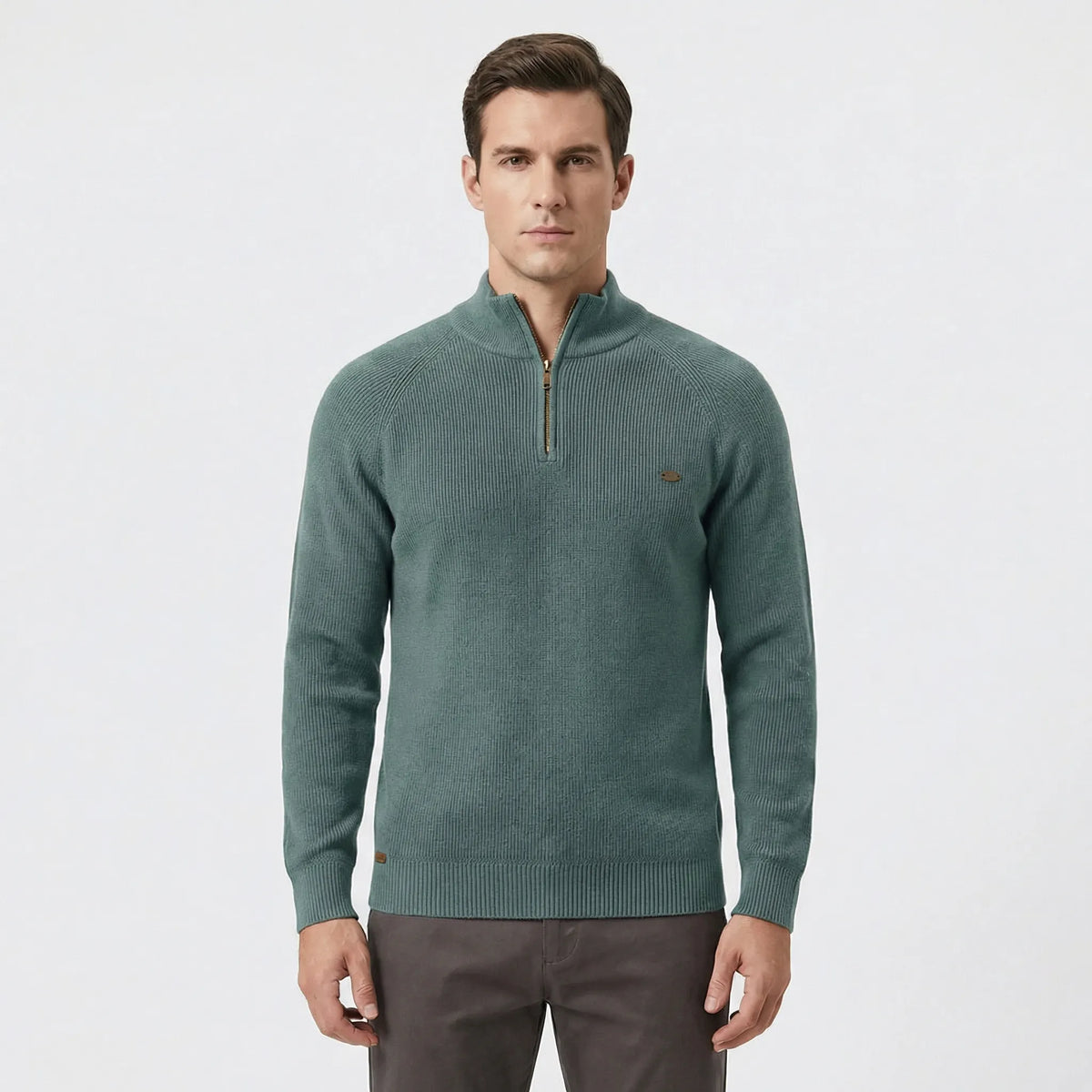 Quarter Zip Knit Jumper - Mateo