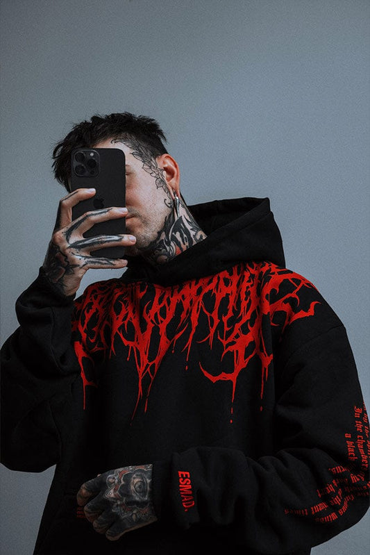 Oversized Heavy Hoodie with Print – Damon