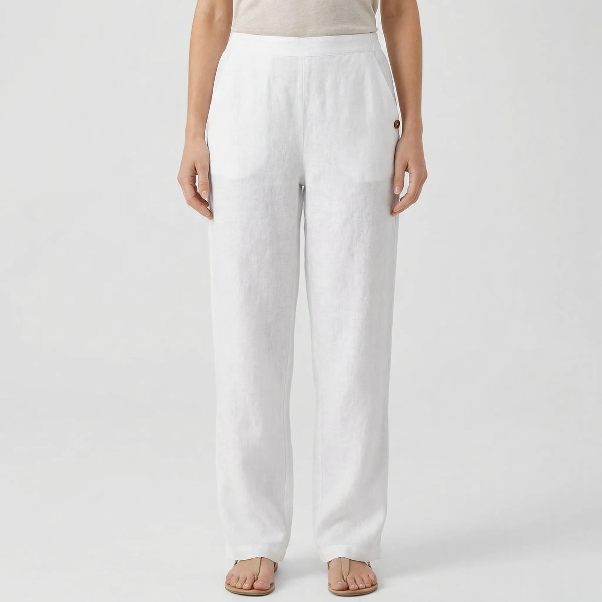 Relaxed Fit Tapered Trousers With Side Pockets - Agnes