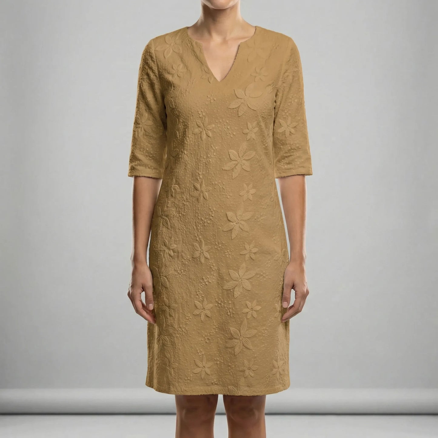 Relaxed Fit V-Neck Summer Dress - Ilayda