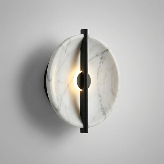 Round Marble Effect Sconce - Marbelleo