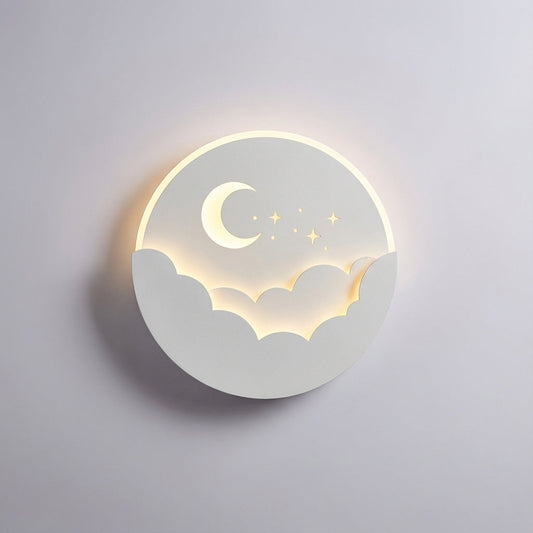 Round Moon And Stars Wall Light - Skylume