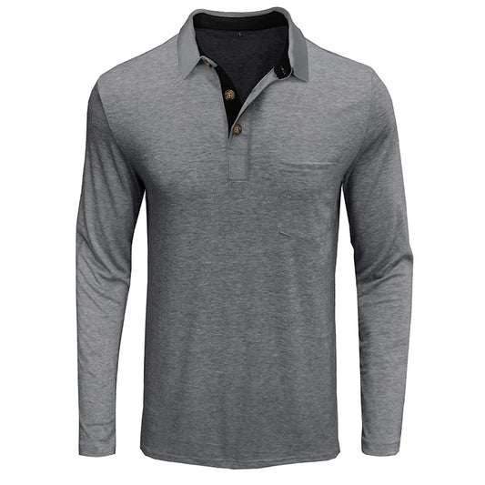 Men's Long Sleeve Polo Breathable & Versatile – Matteo