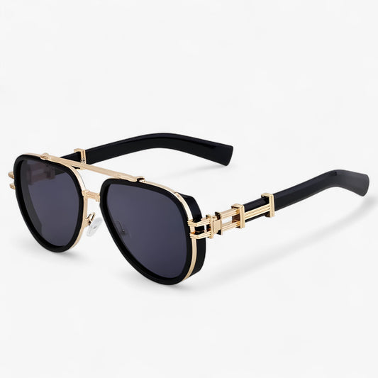 Oversized steampunk sunglasses with polarized lenses – Arclight