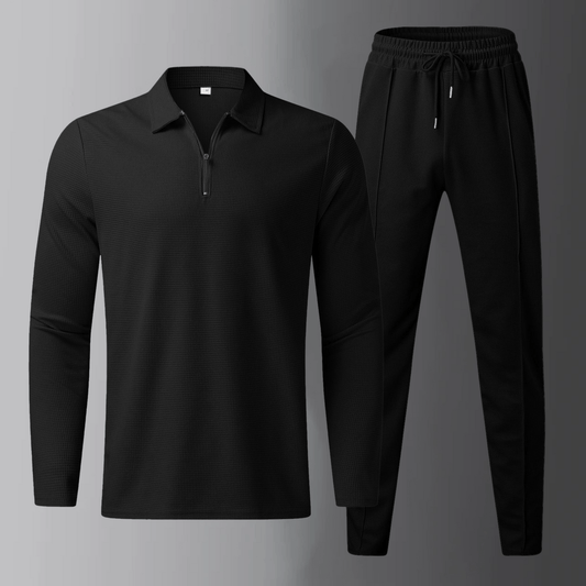 Premium Men's Autumn Leisure Set with Long-Sleeved Top and Jogging Trousers – Elian