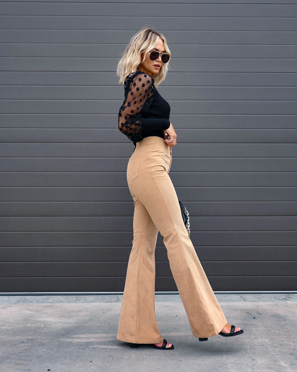 Flared Vogue Style Trousers - Isabella