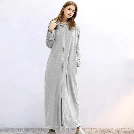 Hooded flannel bathrobe for couples – CozyHug