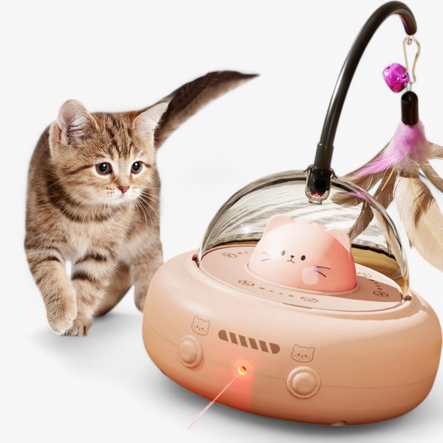 Slim Laser Cat Toy with Rainbow Light - Nola