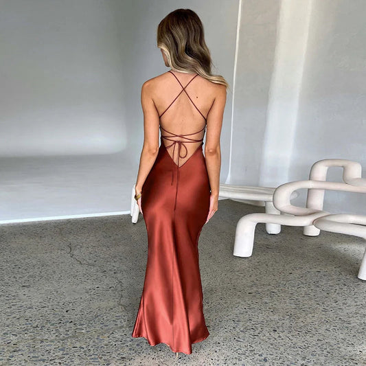 Plain Maxi Dress with Side Split – Nayla