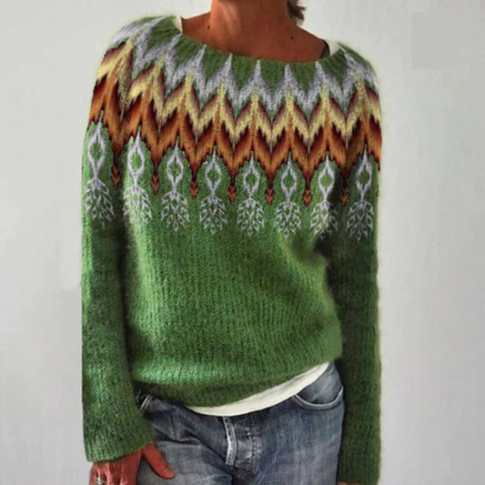 Elegant women's knitted sweater – Autumn Magic Maelis