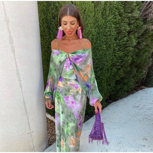 Colourful, Seductive Maxi Dress - Seraphina