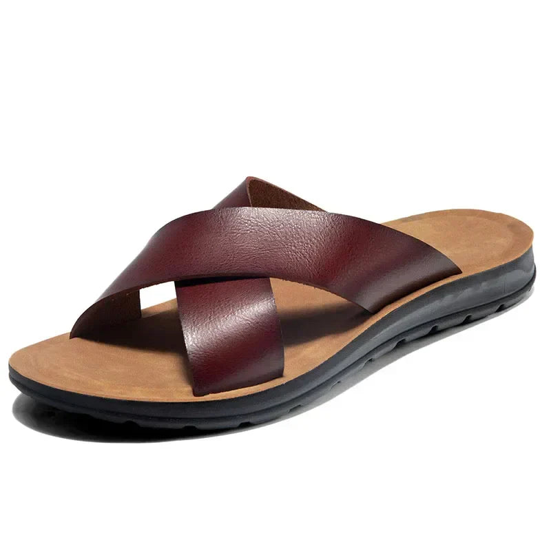 Italian men's leather sandals – Lorenzo