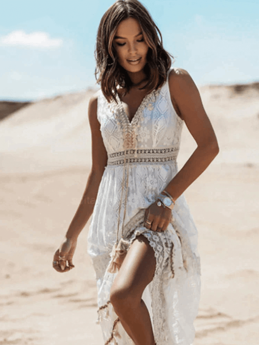 Casual Boho maxi dress with stylish details – Solange