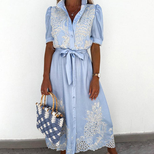 Maxi Dress with Embroidery – Celeste