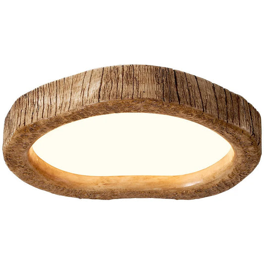 Rustic LED Ceiling Light with Wood Effect - Auralog