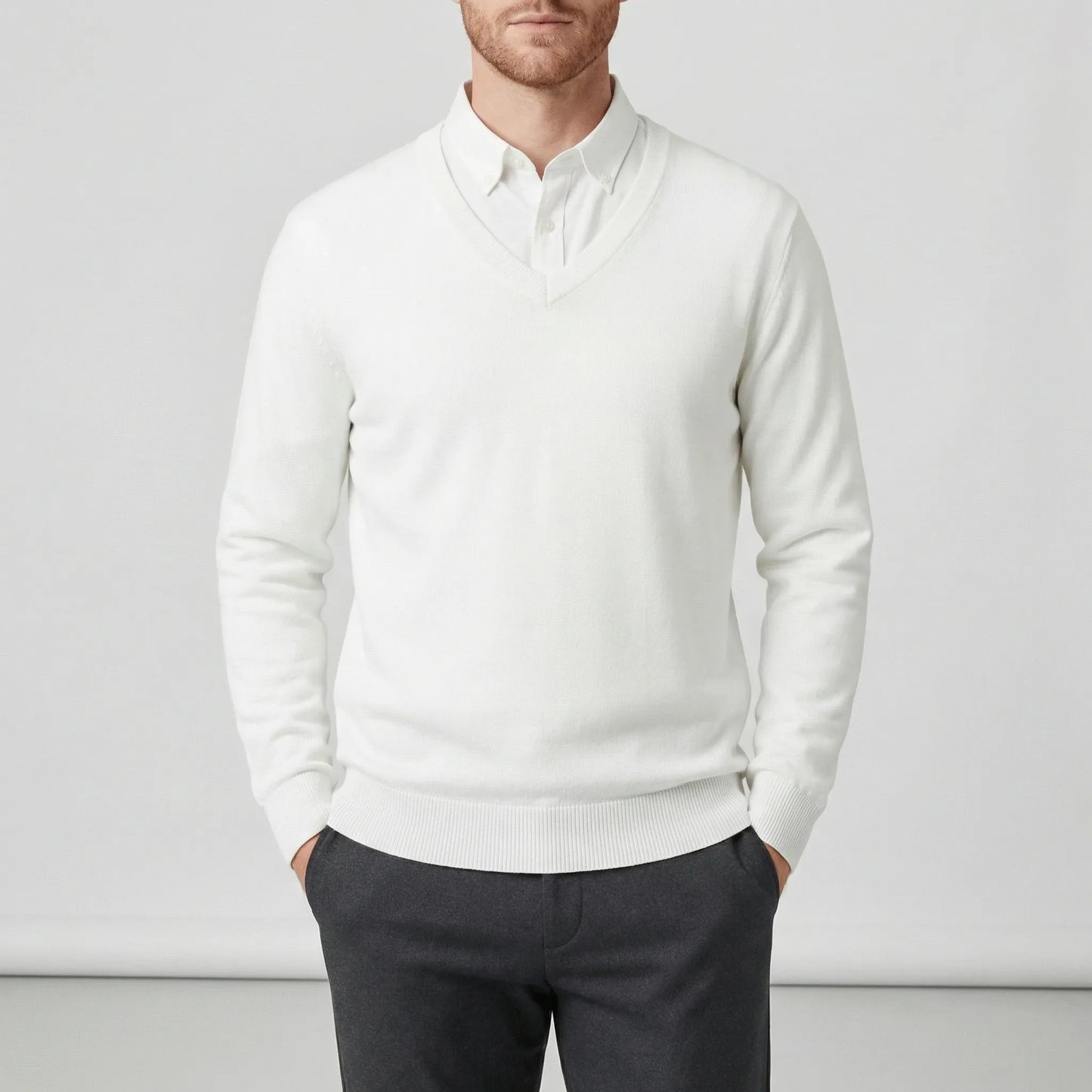 Slim-Fit V-Neck Sweater - Keanu