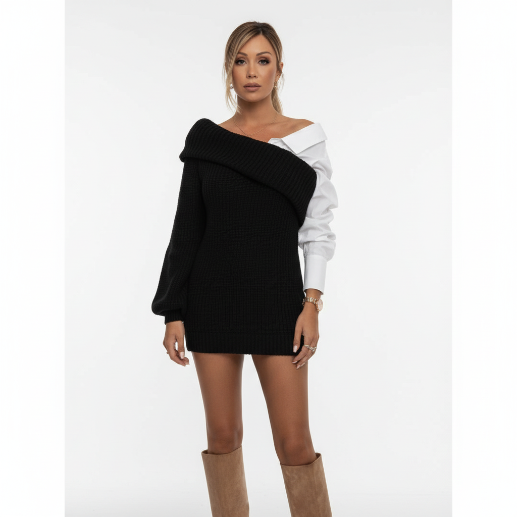 Strickkleid Mit Hemd - Margarete
