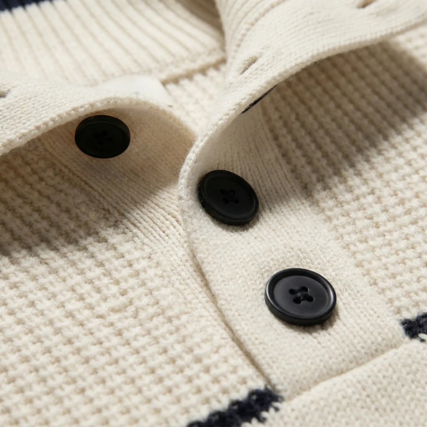 Textured Knit Jumper With Stripes - Judy