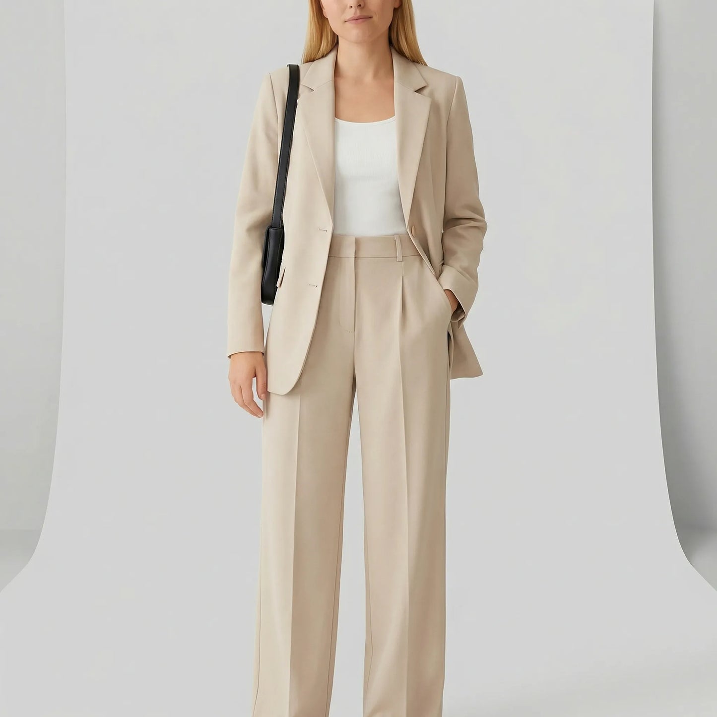 Two-Piece Tailored Womens Trouser Suit - Sonja