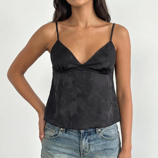 V-Neck Satin Cami Top - Leona